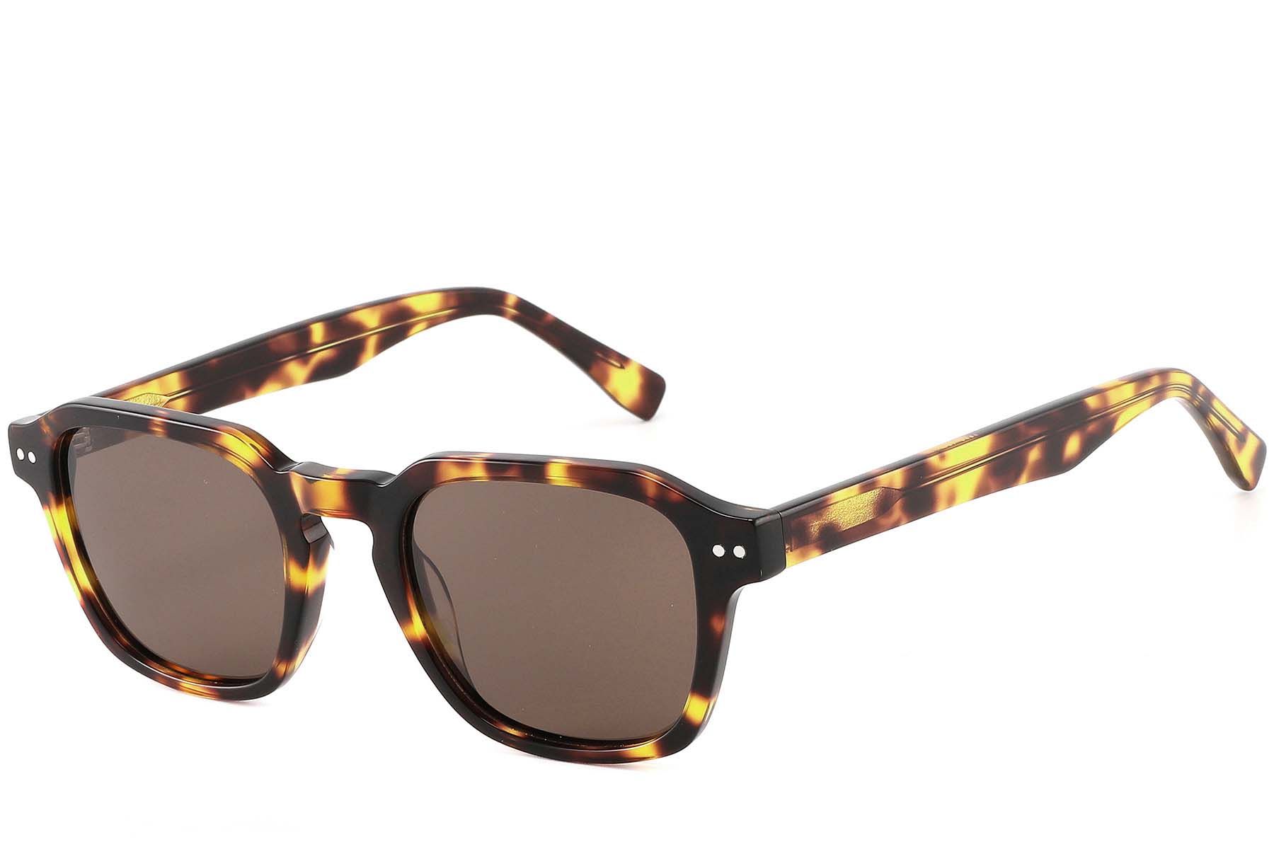 Gafas de sol rectangulares de acetato con montura de carey n.° BS2607-0575