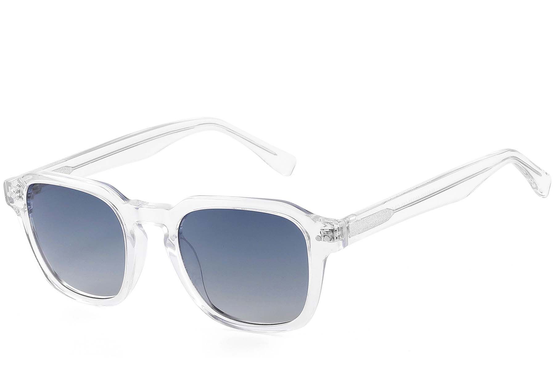 Rectangular Transparent Acetate Sunglasses #BS2607-0576