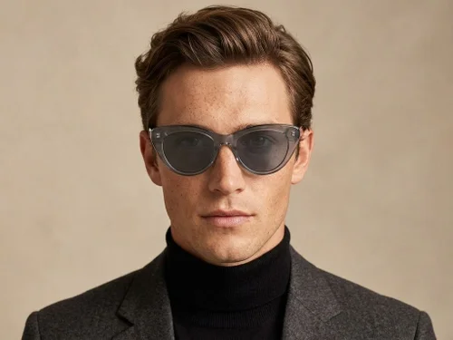 Lunettes de soleil papillon en acétate gris #BS2607-0588
