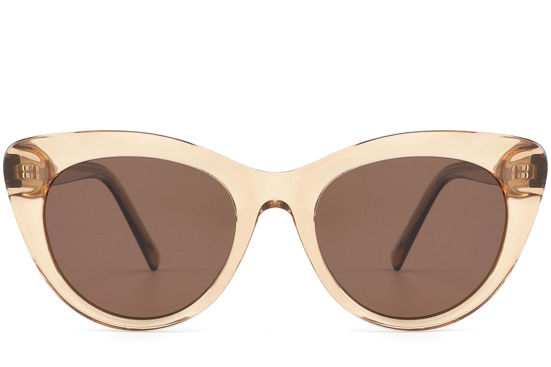 Gafas de sol de acetato con diseño de mariposa naranja #BS2607-0589