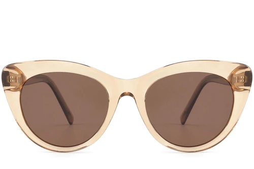 Gafas de sol de acetato con diseño de mariposa naranja #BS2607-0589