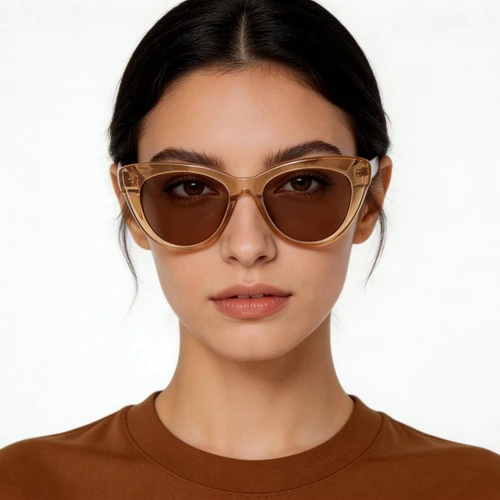 Gafas de sol de acetato con diseño de mariposa naranja #BS2607-0589