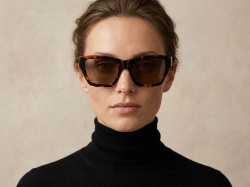 Lunettes de soleil papillon en acétate écaille de tortue #BS2607-0597