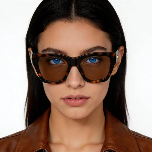 Lunettes de soleil papillon en acétate écaille de tortue #BS2607-0597
