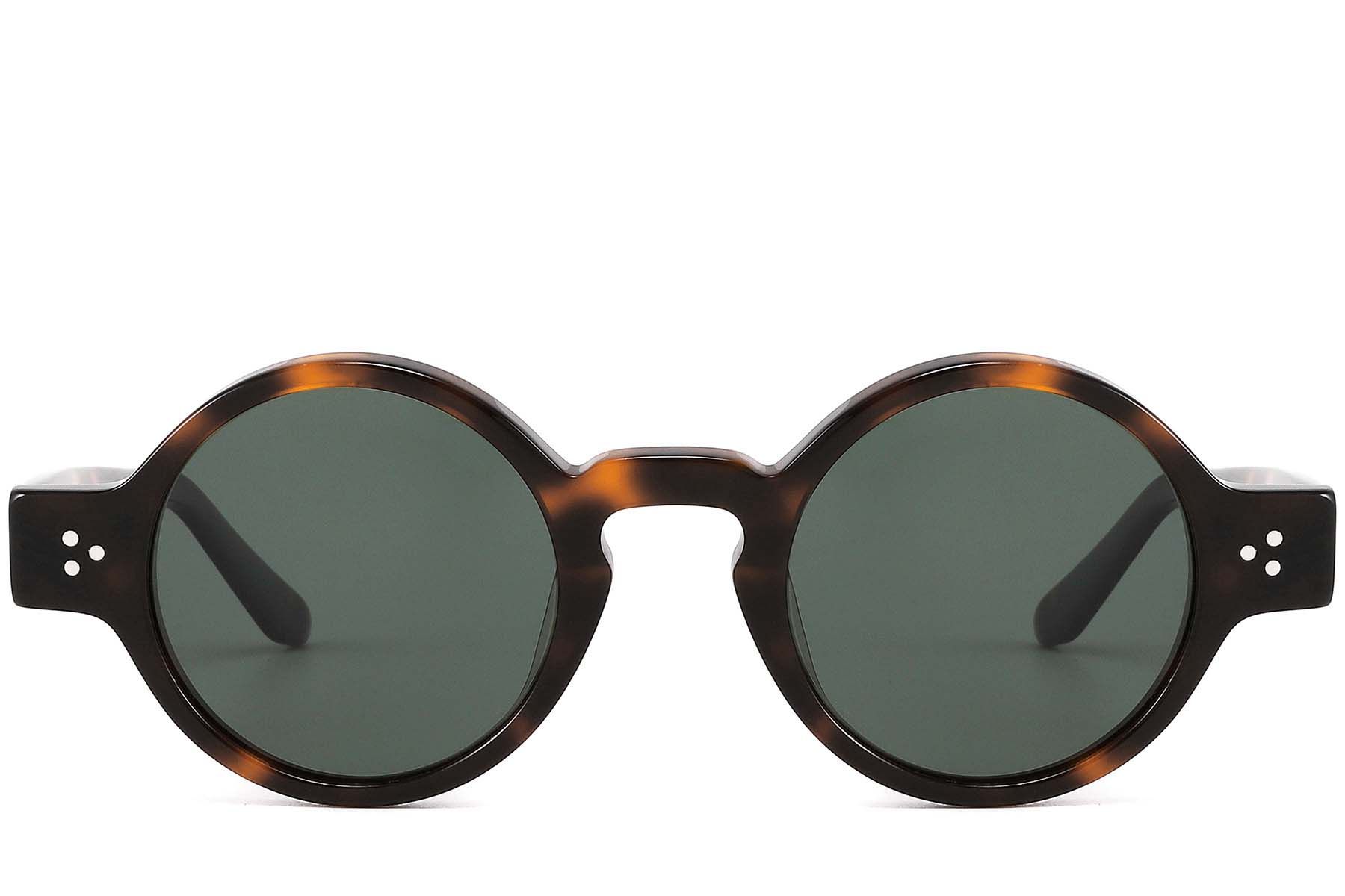 Gafas de sol redondas de acetato con montura de carey n.° BS2607-0605