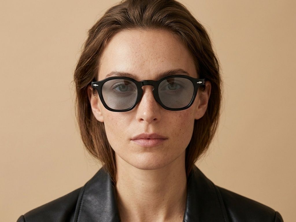 Rectangular Black Acetate Sunglasses #BS2607-0606