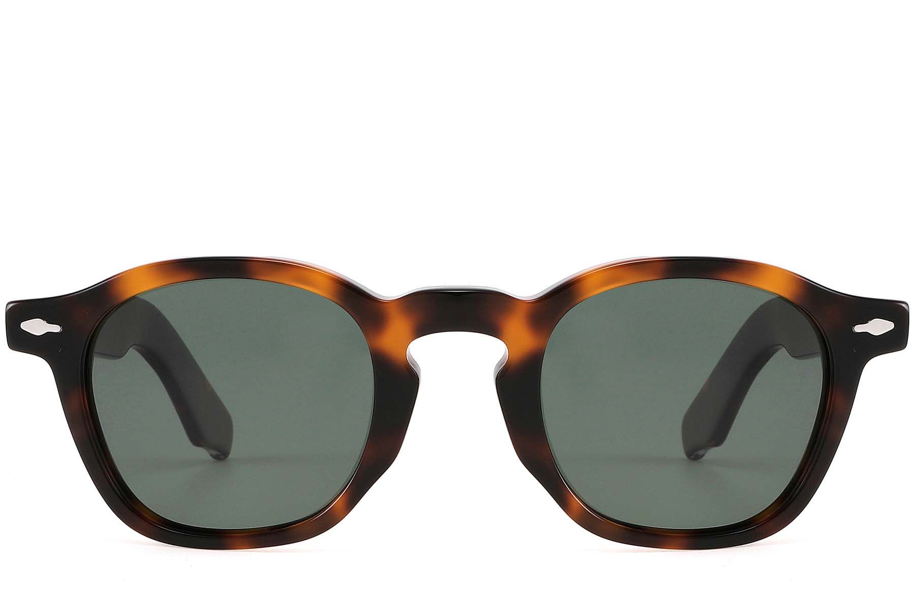 Rectangular Tortoiseshell Acetate Sunglasses #BS2607-0608