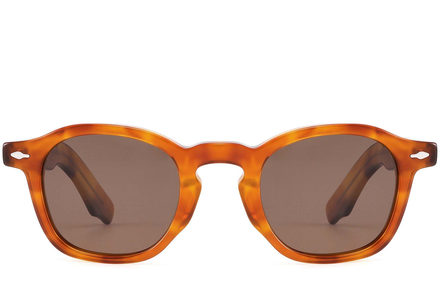 Rectangular Tortoiseshell Acetate Sunglasses #BS2607-0609