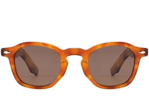 Lunettes de soleil rectangulaires en acétate écaille de tortue #BS2607-0609