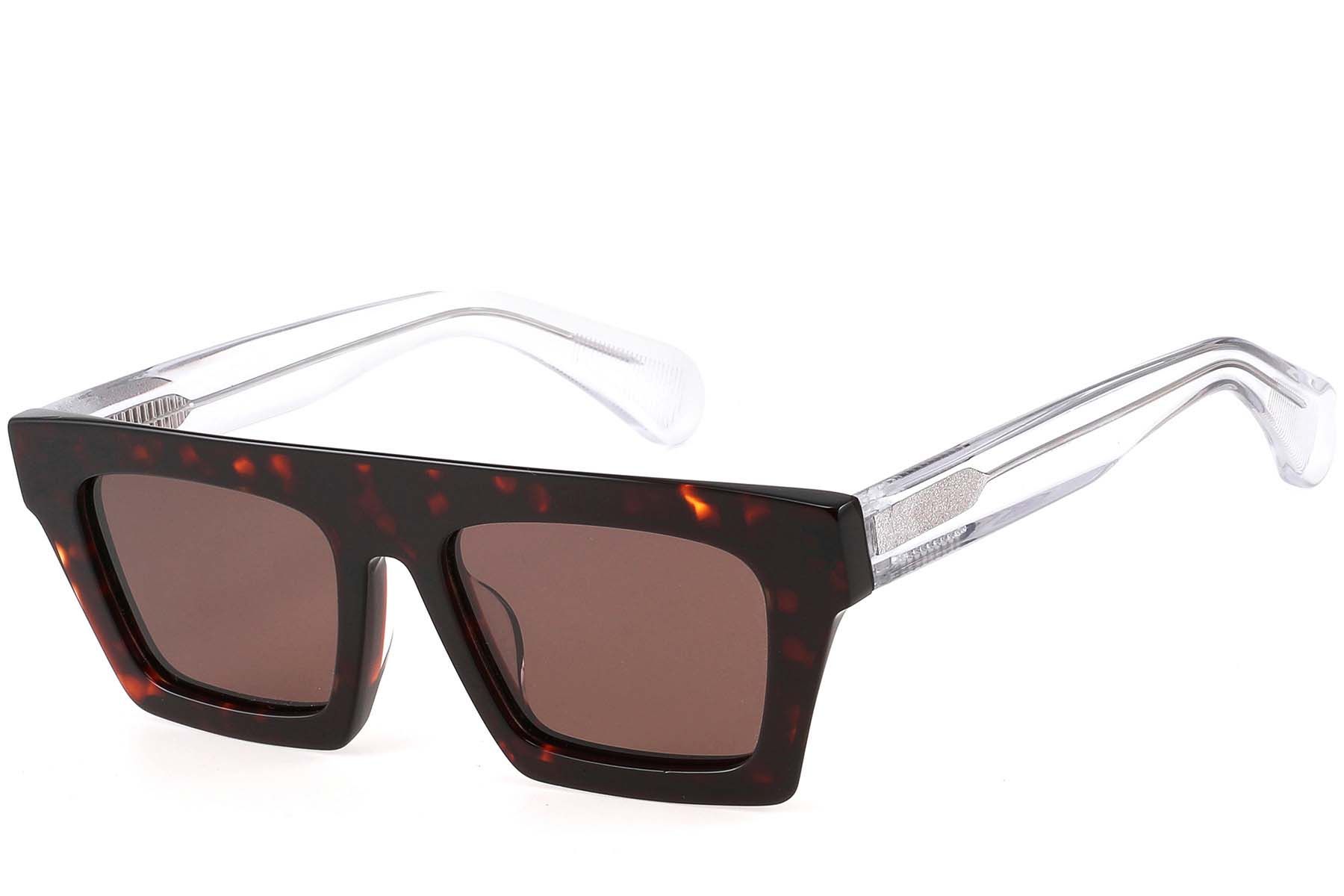 Rectangular Tortoiseshell Acetate Sunglasses #BS2607-0614