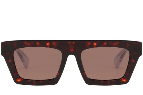 Lunettes de soleil rectangulaires en acétate écaille de tortue #BS2607-0614