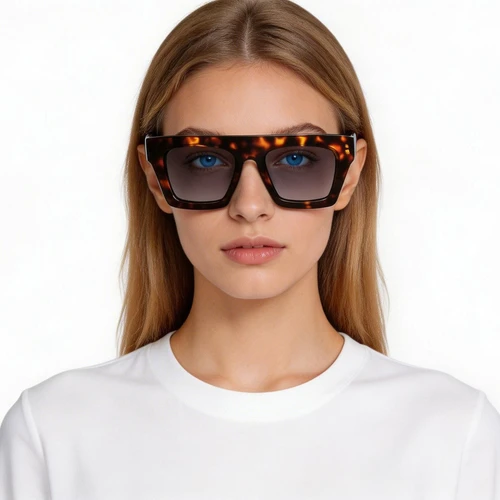 Gafas de sol rectangulares de acetato con montura de carey n.° BS2607-0617