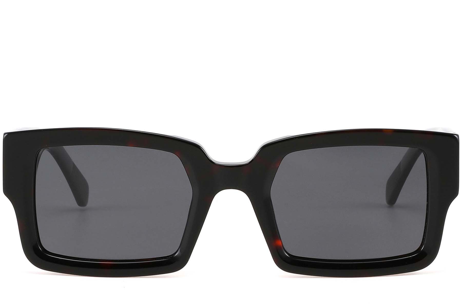 Rectangular Tortoiseshell Acetate Sunglasses #BS2607-0620