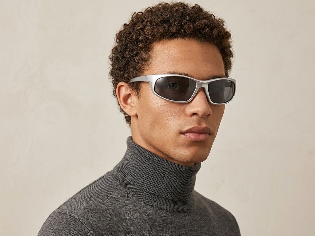 Butterfly Silver Plastic Polarized Photochromic Glasses #BS2607-0643