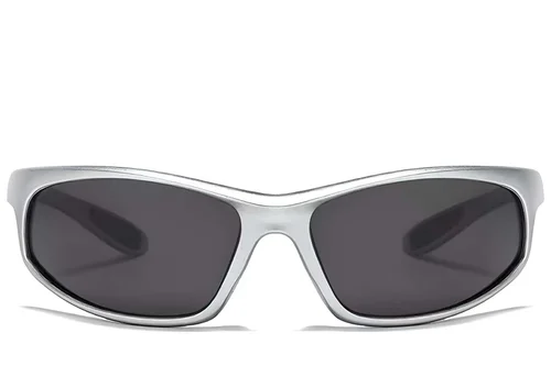 Lunettes photochromiques polarisées en plastique argenté papillon #BS2607-0643