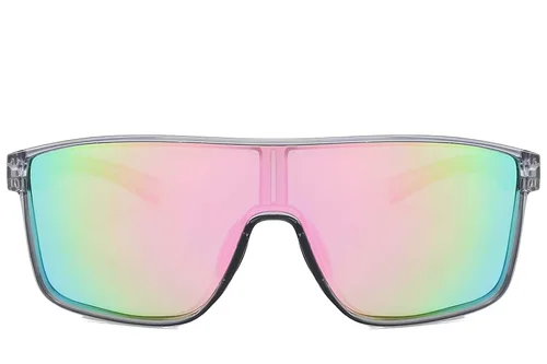 Lunettes photochromiques polarisées en plastique gris aviateur #BS2607-0649