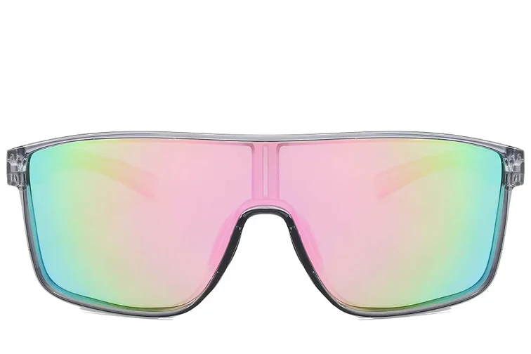 Aviator Grey Plastic Polarized Photochromic Glasses #BS2607-0649