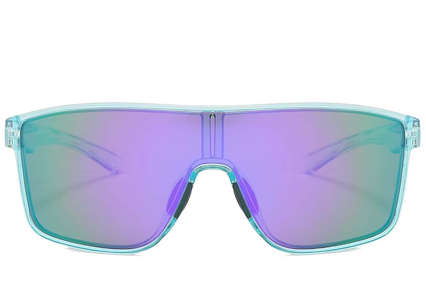Occhiali da aviatore in plastica blu polarizzata fotocromatici #BS2607-0651