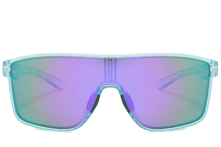 Aviator Blue Plastic Polarized Photochromic Glasses #BS2607-0651