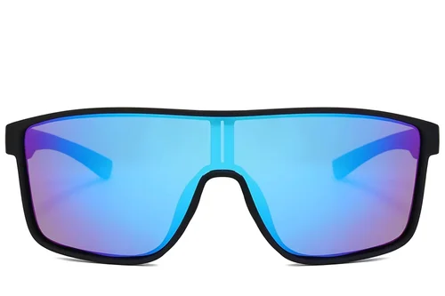 Lunettes photochromiques polarisées en plastique noir Aviator #BS2607-0653