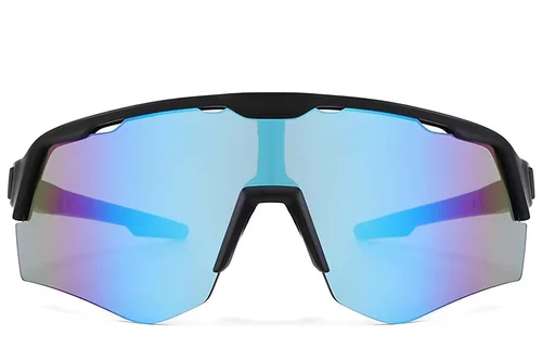 Lunettes de soleil aviateur en plastique noir #BS2607-0654