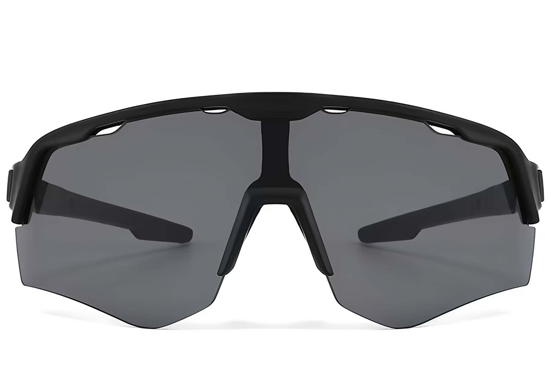 Gafas de sol de aviador negras de plástico #BS2607-0655