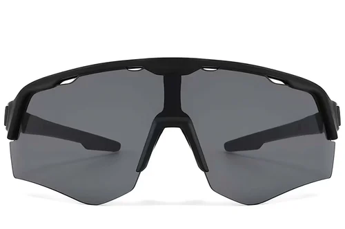 Lunettes de soleil aviateur en plastique noir #BS2607-0655