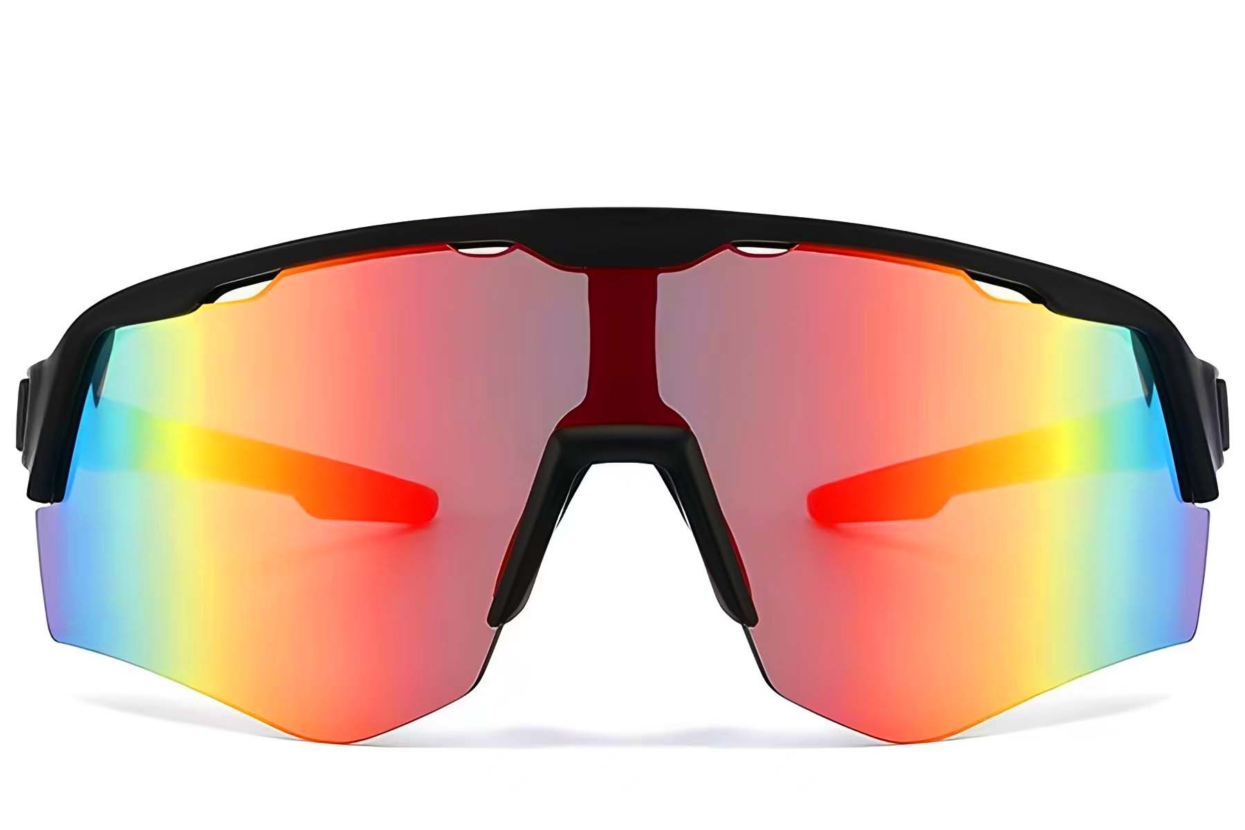 Schwarze Aviator-Sonnenbrille aus Kunststoff #BS2607-0656