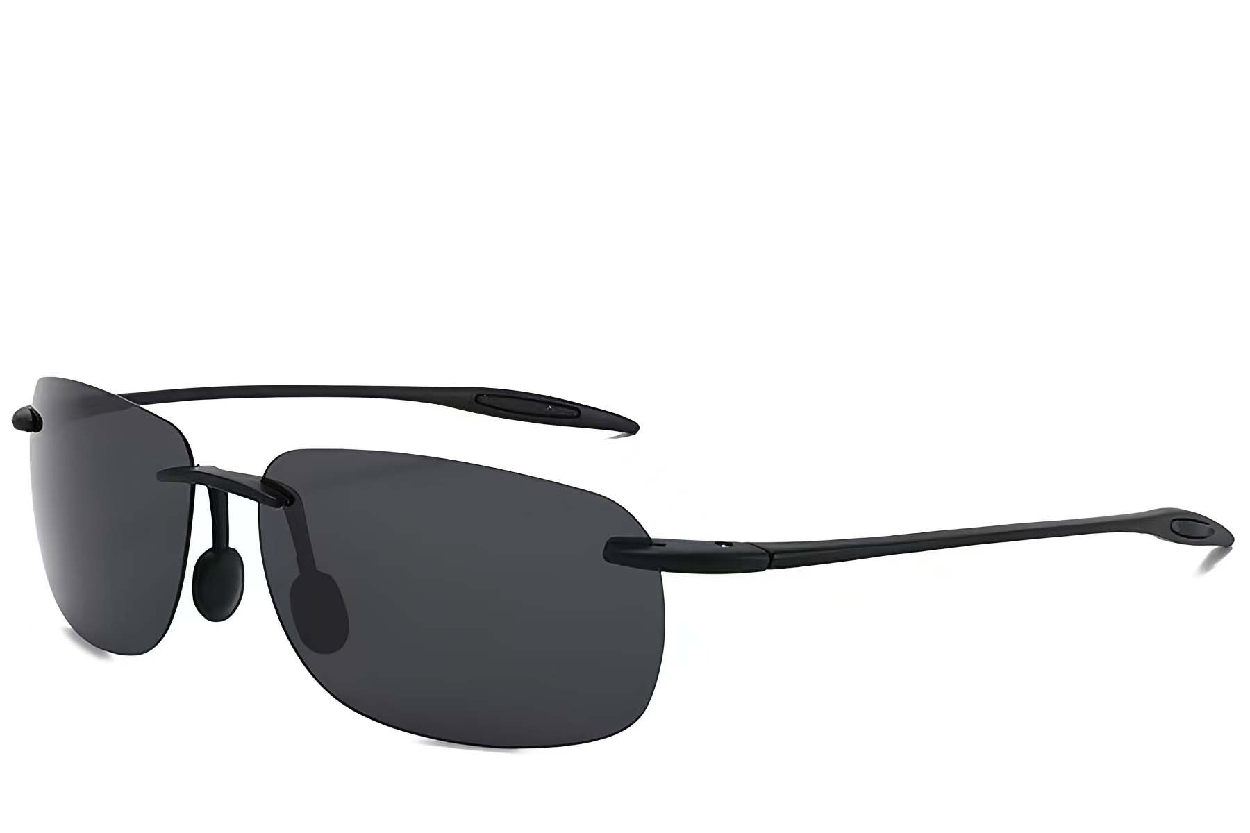 Invisible Black Plastic Polarized Sunglasses #BS2607-0668