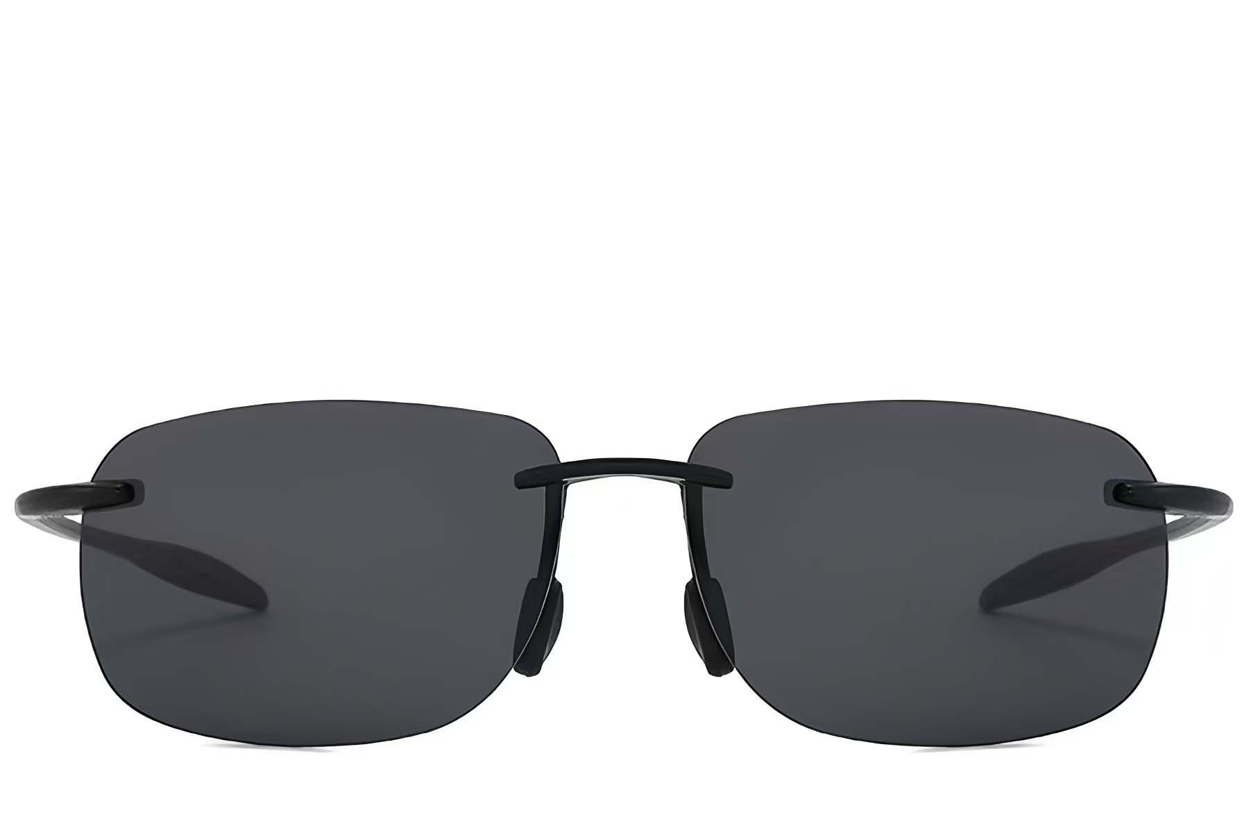Invisible Black Plastic Polarized Sunglasses #BS2607-0668