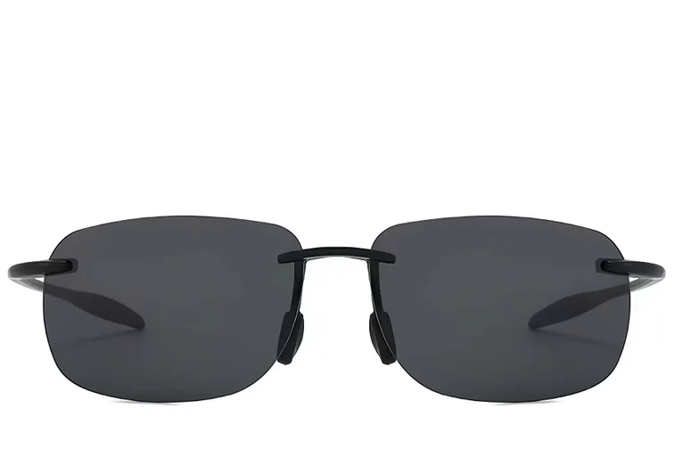 Lunettes de soleil polarisées invisibles en plastique noir #BS2607-0668