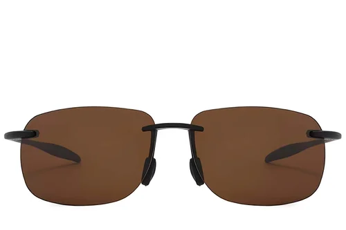 Lunettes de soleil polarisées invisibles en plastique noir #BS2607-0669