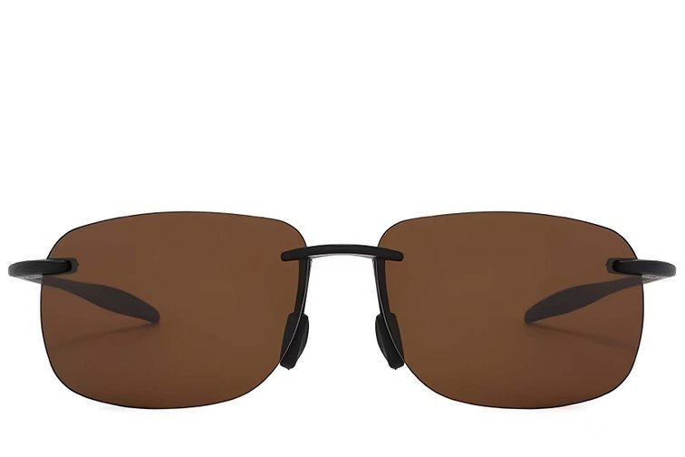 Invisible Black Plastic Polarized Sunglasses #BS2607-0669