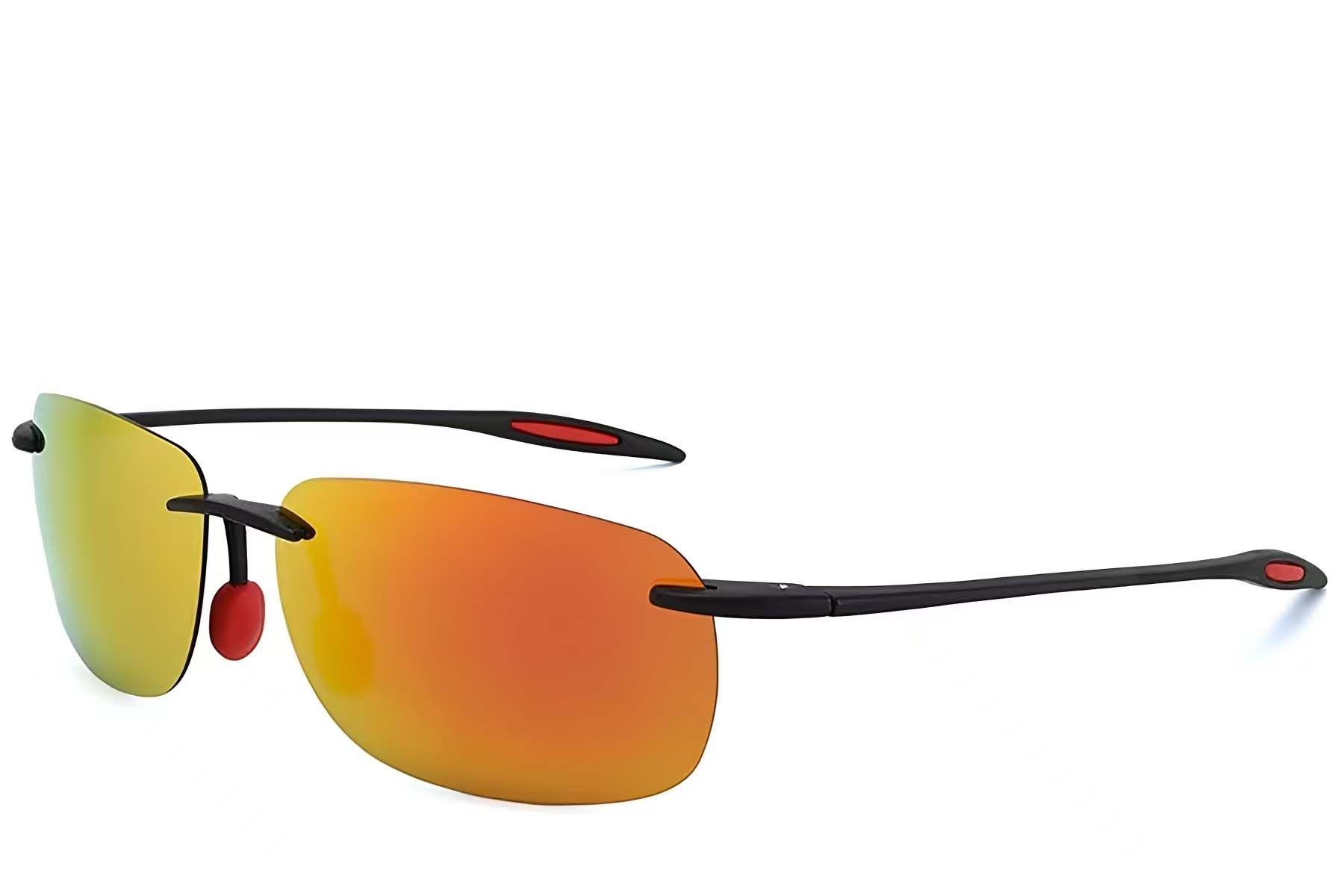 Lunettes de soleil polarisées invisibles en plastique noir #BS2607-0673
