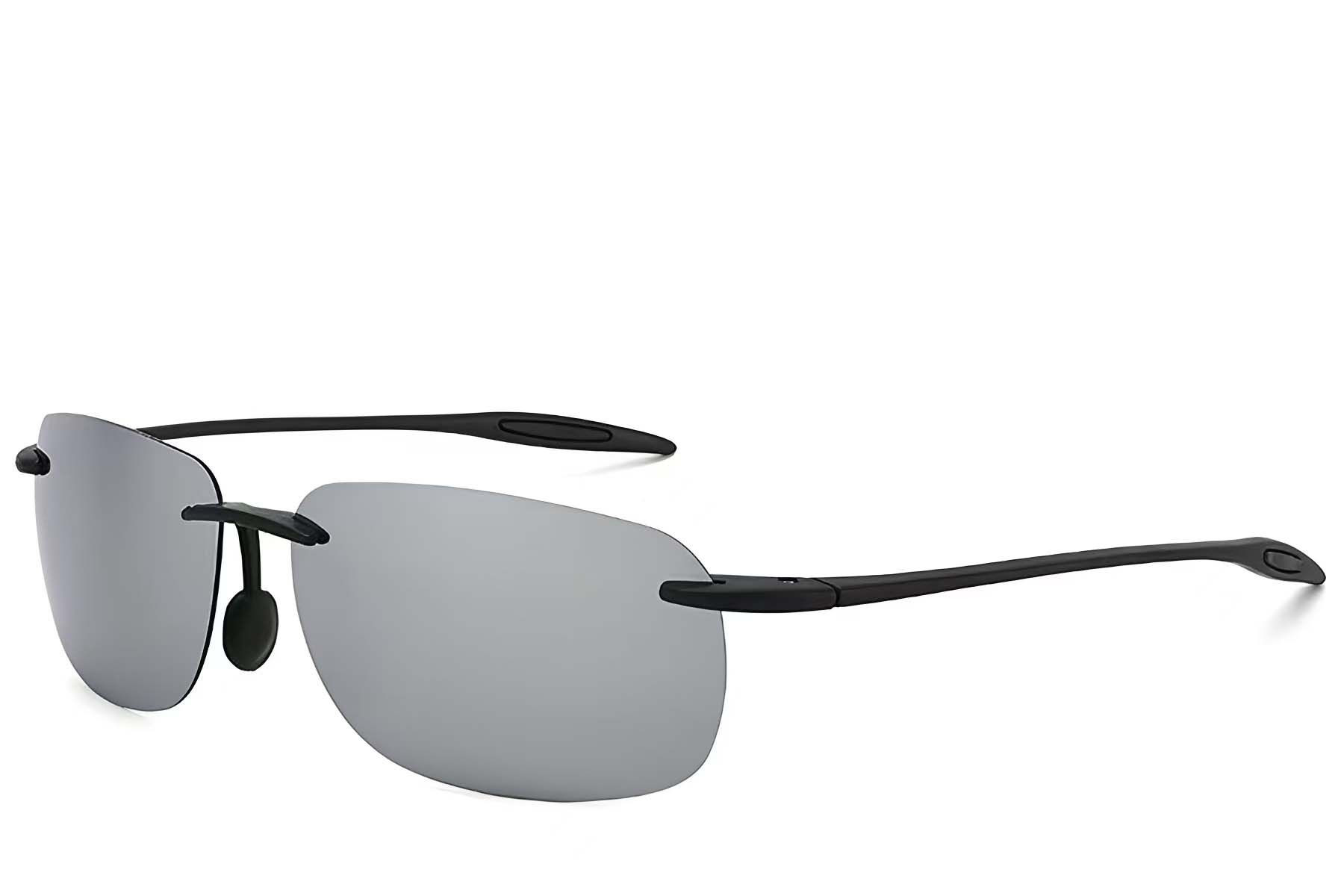 Invisible Black Plastic Polarized Sunglasses #BS2607-0674