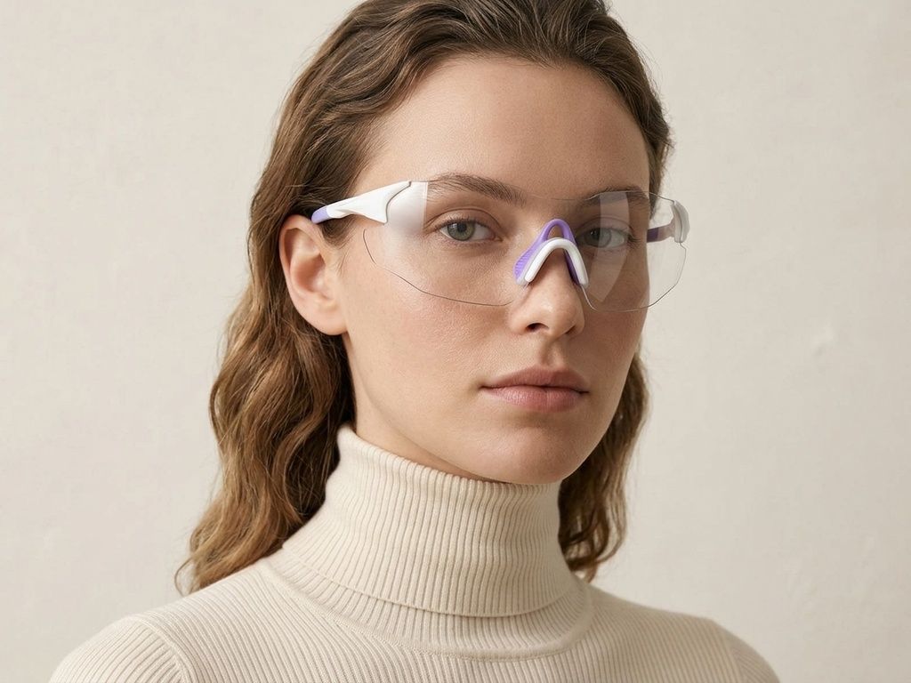 Aviator White Plastic Photochromic Glasses #BS2607-0678