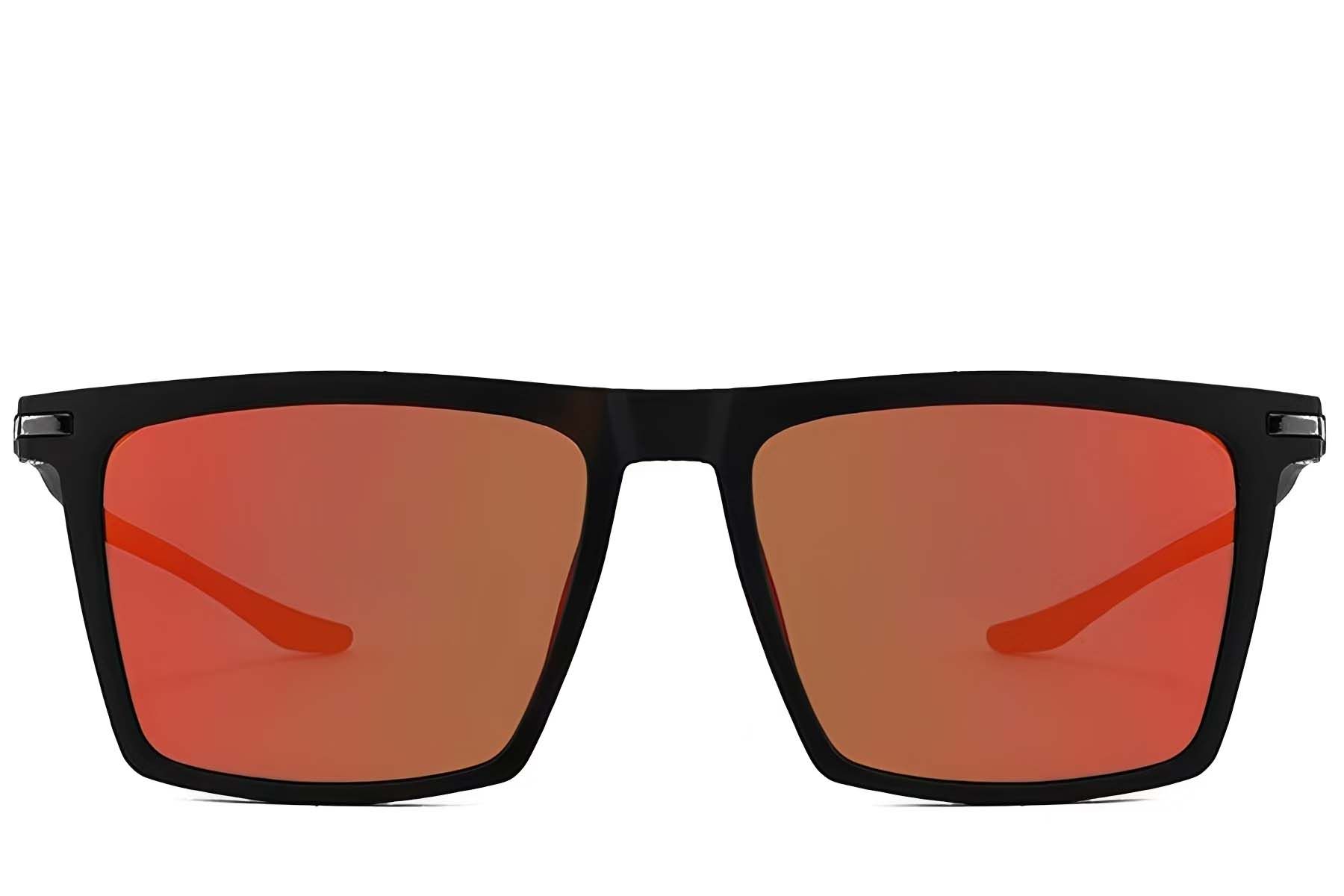 Rectangular Black TR90 Polarized Sunglasses #BS2607-0684