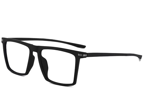 Lunettes rectangulaires noires TR90 photochromiques #BS2607-0685