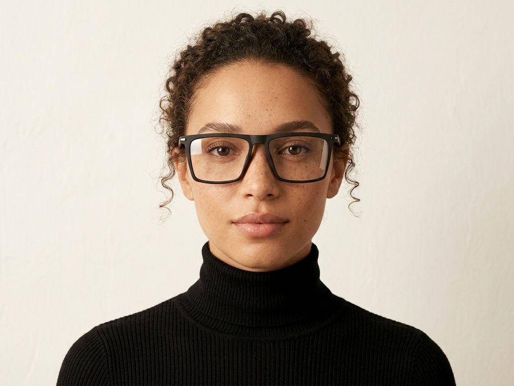 Rectangular Black TR90 Polarized Photochromic Glasses #BS2607-0686