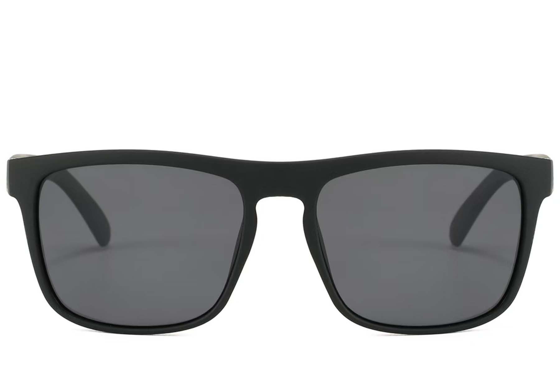 Aviator zwarte plastic gepolariseerde zonnebril #BS2607-0701