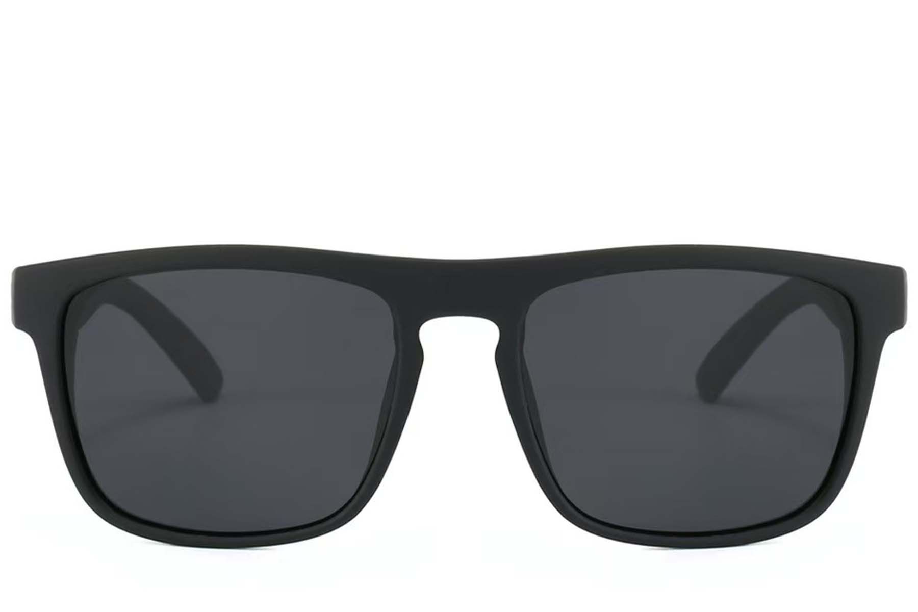 Aviator Black Plastic Polarized Sunglasses #BS2607-0702