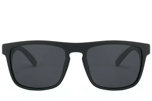 Lunettes de soleil polarisées Aviator en plastique noir #BS2607-0702