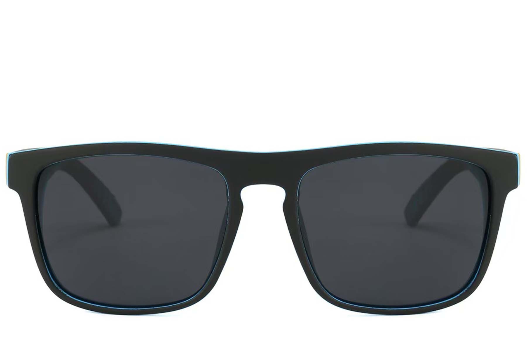 Aviator Black Plastic Polarized Sunglasses #BS2607-0703