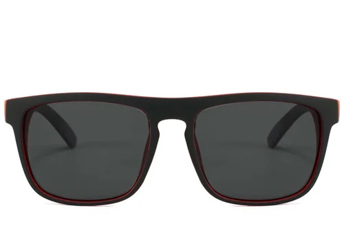 Lunettes de soleil polarisées Aviator en plastique noir #BS2607-0704