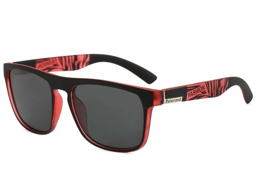 Lunettes de soleil polarisées Aviator en plastique noir #BS2607-0706