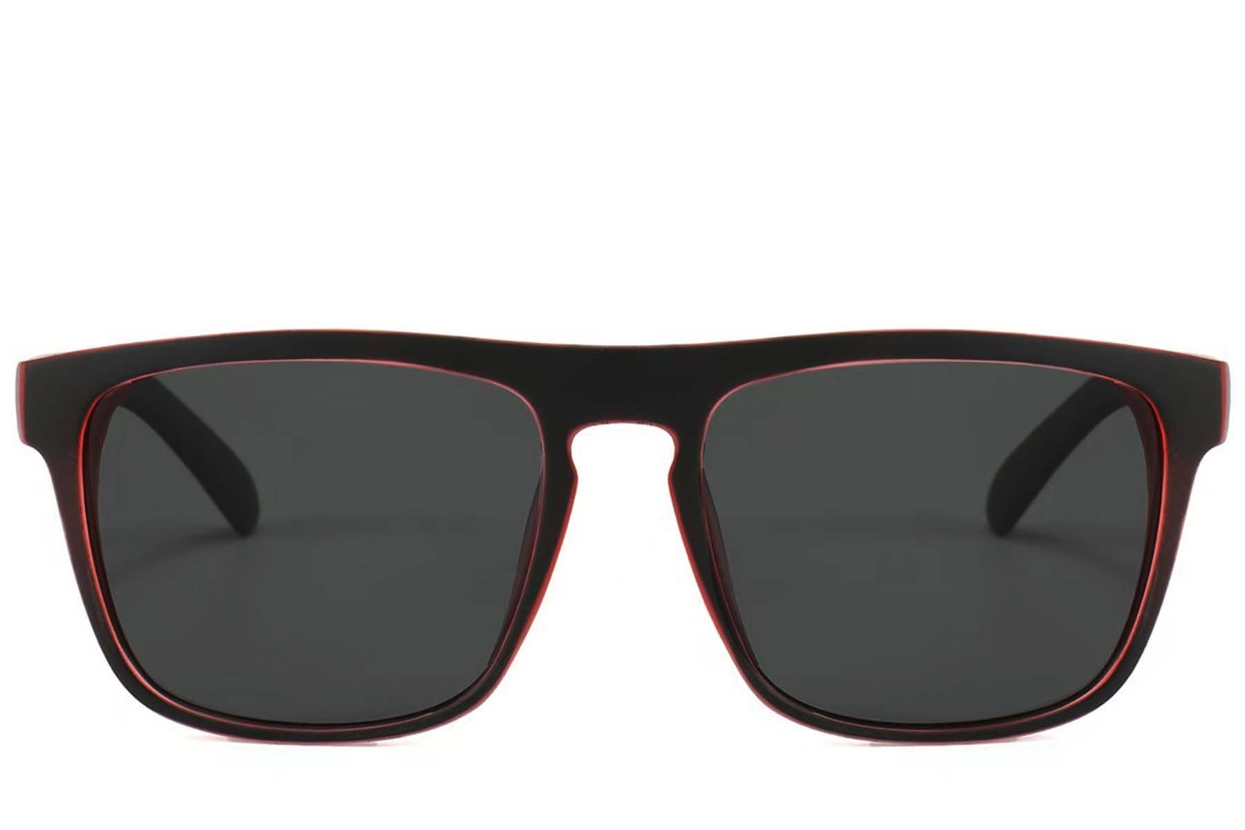 Aviator Black Plastic Polarized Sunglasses #BS2607-0706
