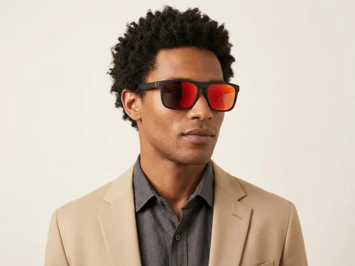 Lunettes de soleil polarisées Aviator en plastique noir #BS2607-0711