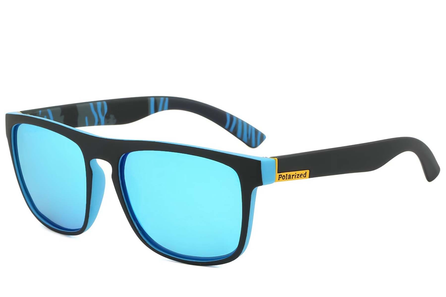 Aviator Black Plastic Polarized Sunglasses #BS2607-0712