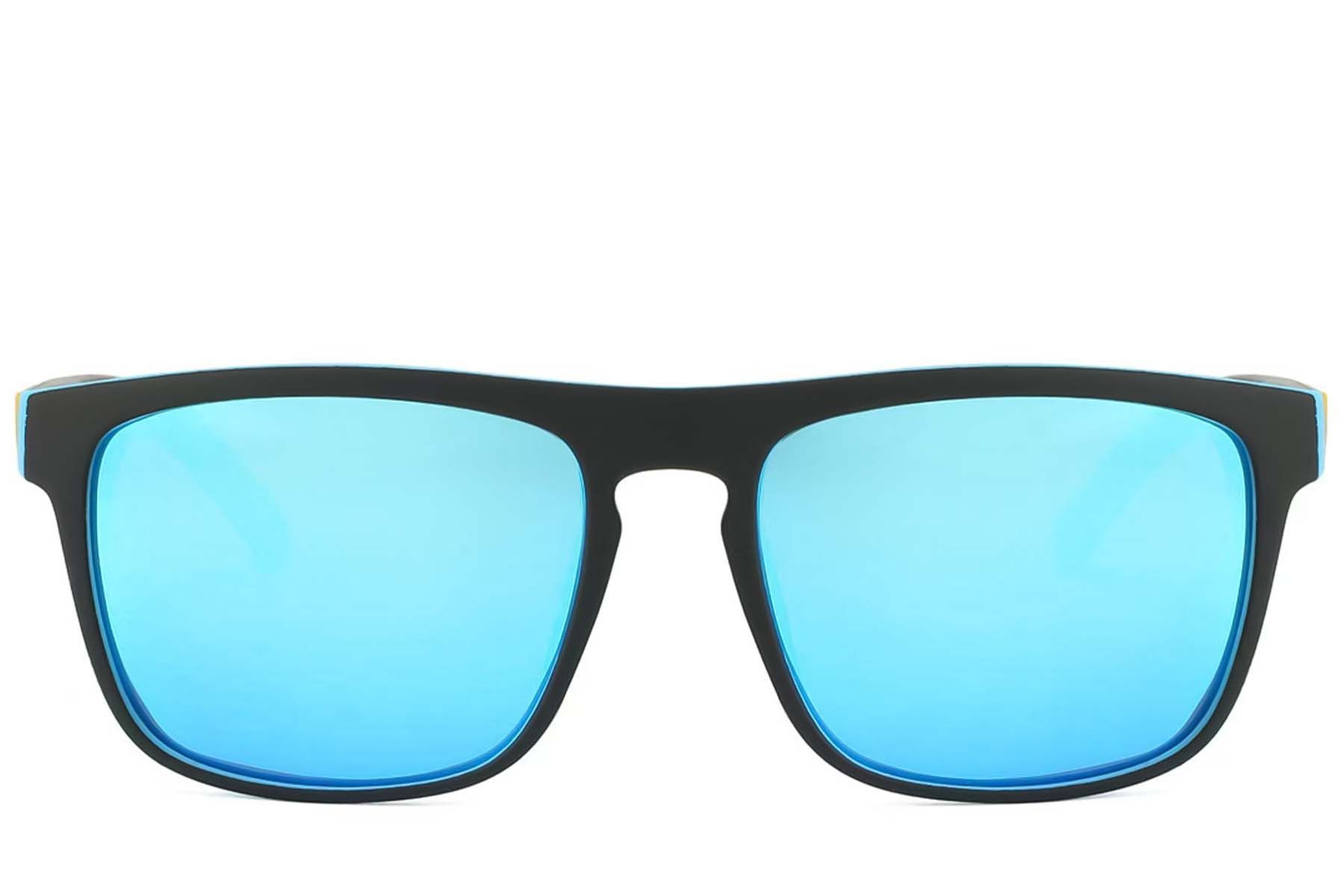 Aviator Black Plastic Polarized Sunglasses #BS2607-0712