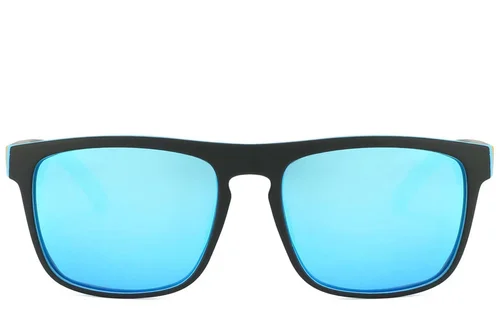 Lunettes de soleil polarisées Aviator en plastique noir #BS2607-0712